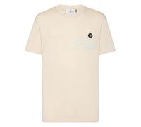 Philipp Plein - Jersey T-shirt Round Neck SS - Homme - Tops - Beige - Taille: 3XL