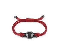 Philipp Plein Jewellery Bracelet 'Edge' anthracite / rouge, Taille S