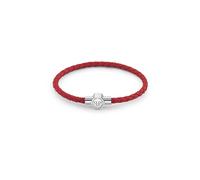Philipp Plein Jewellery Bracelet 'Plein Tag' rouge / argent, Taille S