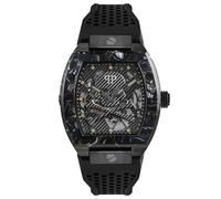 Philipp Plein $KELETON Montre analogique Automatique pour Homme, Noir/Noir - Pwbaa0221, Bracelet