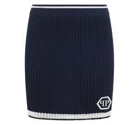 Philipp Plein - Knitted Mini Skirt Hexagon - Femme - Jupes - Bleu - Taille: 40 FR