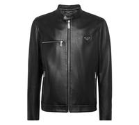 Philipp Plein - Leather Biker Jacket - Homme - Vestes - Noir - Taille: L