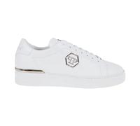 Philipp Plein - Leather Lo-Top Baskets Hexagon - Homme - Chaussures - Blanc - Taille: 44 EU