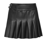 Philipp Plein - Leather Skirt Mini - Femme - Jupes - Noir - Taille: 40 FR