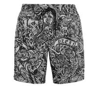 Philipp Plein - Long Swim Boxers Tattoo - Homme - Maillots de bain - Noir - Taille: 4XL