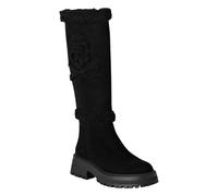 Philipp Plein - Mid Flat Bottes Skull & Bones - Femme - Chaussures - Noir - Taille: 35 EU