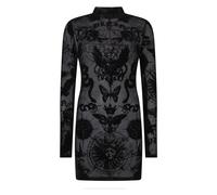 Philipp Plein - Mini-robe à manches longues Flock Butterfly Tattoo - Femme - Robes - Noir - Taille: 42 FR