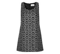 Philipp Plein - Mini Robe Monogram Strass - Femme - Robes - Noir - Taille: 42 FR