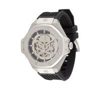 Philipp Plein Montre à affichage analogique noir / argent, Taille One Size