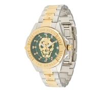 Philipp Plein Montre à affichage analogique or / vert / argent, Taille One Size