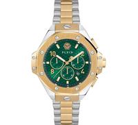 Philipp Plein Montre à affichage analogique or / vert gazon / argent, Taille One Size