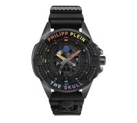 Philipp Plein Montre à affichage analogique 'THE $KULL' bleu / jaune / orange / noir, Taille One Size