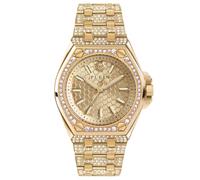 Philipp Plein Montre analogique à Quartz Plein Extreme Lady pour Femme, Or/doré - Pwjaa0822, Bracelet