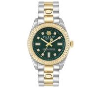 Philipp Plein Montre analogique à Quartz pour Femme Queen Crystal, Bicolore/Vert - Pwdaa0421, Bracelet
