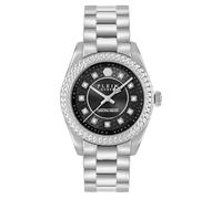 Philipp Plein Montre analogique à quartz Queen Supreme pour femme, argent/noir