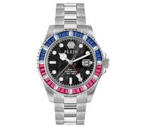 Philipp Plein Montre Analogique Quartz pour Hommes GMT-I Challenger Baguettes