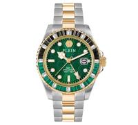 Philipp Plein Montre à affichage analogique or / vert gazon / argent, Taille One Size