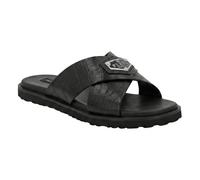 Philipp Plein - Mules en cuir Criss-Cross Cocco - Homme - Chaussures - Noir - Taille: 47 EU