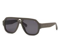 Philipp Plein Spp143 Geometric Sunglasses Vert,Gris Smoke/CAT3 Homme