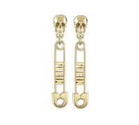 Philipp Plein PJKGA03EU Boucles d'oreilles pour femme en acier inoxydable IP or PIN de sécurité