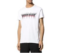 Philipp Plein Platinium Cut Statement Logo T-Shirt Col Rond Top Neuf 4XL