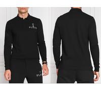 PHILIPP PLEIN Polo À Skull En Cuir Avec Patch Hexagone PP T-Shirt M