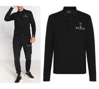 PHILIPP PLEIN Polo À Skull En Cuir Avec Patch Hexagone PP T-shirt S