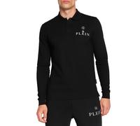 PHILIPP PLEIN Polo À Skull En Cuir Avec Patch Hexagone PP T-Shirt Taille L