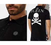 PHILIPP PLEIN Polo À Skull En Cuir Avec Patch Hexagone PP T-Shirt XS