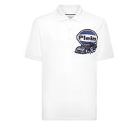 Philipp Plein - Polo Piqué SS Racing - Homme - Tops - Blanc - Taille: 4XL
