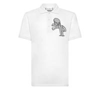 Philipp Plein - Polo Piquet avec cristaux Wire Frame - Homme - Tops - Blanc - Taille: 5XL