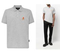 PHILIPP PLEIN Polo Shirt Polo Hemd SS Skull Logo T-Shirt Top Neuf M