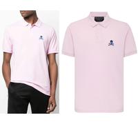 PHILIPP PLEIN Polo Shirt Polo Hemd SS Skull Logo T-Shirt Top Neuf M