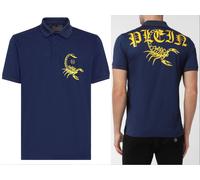 PHILIPP PLEIN Polo Shirt Scorpion Avec Logo Patch T-Shirt Nouvelle Saison 5XL