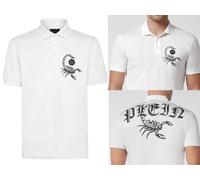 PHILIPP PLEIN Polo Shirt Scorpion Avec Logo Patch T-Shirt Nouvelle Saison M