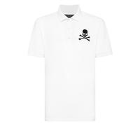 Philipp Plein - Polo Skull&Bones - Homme - Tops - Blanc - Taille: 2XL