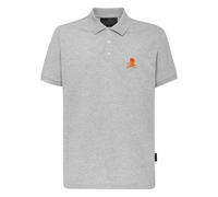 Philipp Plein - Polo Slim Fit MC Skull - Homme - Tops - Gris - Taille: S