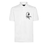 Philipp Plein - Polo Slim Fit SS Scorpion - Homme - Tops - Blanc - Taille: S