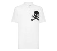 Philipp Plein - Polo Slim Fit SS Skull - Homme - Tops - Blanc - Taille: S