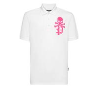 Philipp Plein - Polo Slim Fit Tête de Mort - Homme - Tops - Blanc - Taille: S
