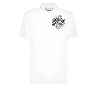 Philipp Plein - Polo SS Full Stones Coursive - Homme - Tops - Blanc - Taille: XL