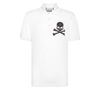 Philipp Plein - Polo SS Skull&Bones - Homme - Tops - Blanc - Taille: 4XL