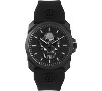 Philipp Plein PWLAA0422 THE $KULL KING noir silicone Montre Homme NOUVEAU