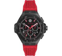Montre sportive Philipp Plein - Hommes - PWPRA0724 - Bracelet en silicone rouge - Etanche 5 ATM