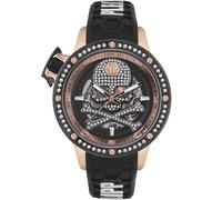 Philipp Plein Plein Rich Montre Automatique en Silicone pour Homme, Or Rose/Blanc/Blanc - Pwuaa0223, Bracelet
