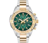 Philipp Plein Montre analogique PWWFA0525 'The $kull' or, vert foncé, argent Taille unique