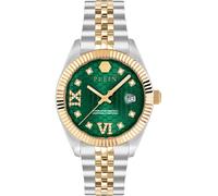 Philipp Plein PWYFA0225 Date Superlative 34mm 5ATM Quartz Femme Vert Argenté,...
