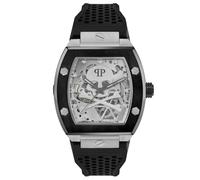 Philipp Plein Watches Montre à affichage analogique 'The $keleton' noir / argent, Taille One Size