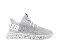 Philipp Plein - Runner Baskets Skeleton Suede with Strass - Femme - Chaussures - Gris - Taille: 36 EU