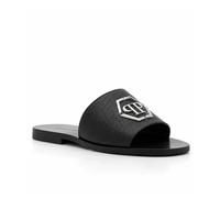 Philipp Plein - Sandales en cuir Big Hexagon - Homme - Chaussures - Noir - Taille: 42 EU
